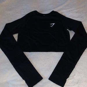 Long Sleeve Cropped Top Size Small